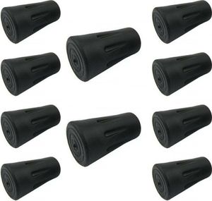 10x Nordic Walking Trekking Pads Gummipads Pads Puffer Gummi Gummipuffer Füße Rund Schwarz