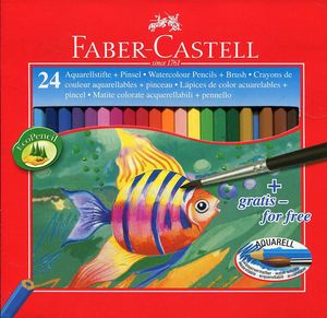 FABER-CASTELL Buntstifte KINDER AQUARELL 24er Kartonetui