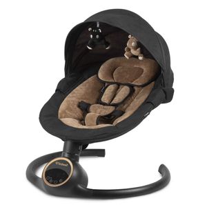 COIL Babywippe, Elektrisch Babyschaukel, Multifunktional Babywippe, 5 Schwungstufen, Bluetooth, Musik, 5-Punkt-Gurt, Tuya-Anwendung, Black/Gold COIL Babywippe, Elektrisch Babyschaukel, Multifunktional Babywippe, 5 Schwungstufen, Bluetooth, Musik, 5-Punkt-Gurt, Tuya-Anwendung, Black/Gold