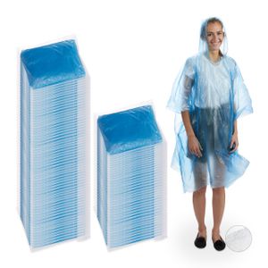 relaxdays 100 x Regenponcho blau