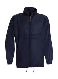 B&C Herren Windbreaker Jacke Windjacke Funktionsjacke Stehkragen Zip, Größe:2XL, Farbe:Navy Blau