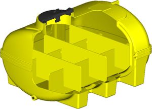 Wasserfass / Transportfass 1000 Liter AQUA-FLEX-PRO gelb