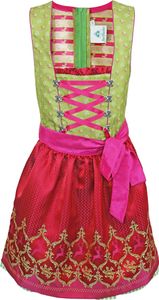 Isar-Trachten Jugend Dirndl "Clarissa" | Grün Pink Größe: 158