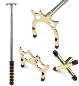 Einziehbarer Billard-Queue-Stick-Bruecke, Pool-Queue-Snooker-Pool-Bridge-Stick mit 3 abnehmbaren Messing-Brueckenkoepfen Einziehbarer Billard-Queue-Stick-Bruecke, Pool-Queue-Snooker-Pool-Bridge-Stick mit 3 abnehmbaren Messing-Brueckenkoepfen