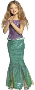 kleidungsset Meerjungfrau Mädchen lila/grün Größe 140/146