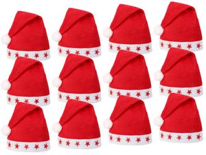 Blink LED Weihnachtsmützen Rot mit Leuchtsterne Blinksterne Sterne 15, wählen:12 Stück