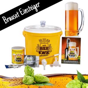 Bier-Kwik® Brauset "Einsteiger" - HELL | Bierbrauset für Dein erstes Bier | Einfach in Deiner Küche