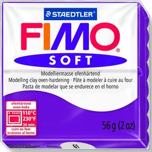 Modelliermasse Fimo soft 56g purpur Packung mit 10 Stück