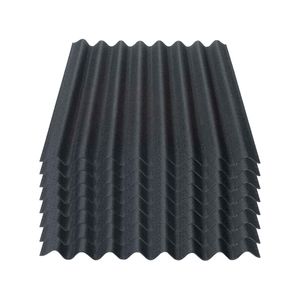 Onduline Easyline Dachplatte Wandplatte Bitumenwellplatten Wellplatte 8x0,76m²  - schwarz