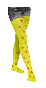 W50005-15 neon-gelb Damen Strumpfhose Hippie Kleid