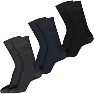 HUGO BOSS Ponožky stredne vysoké bavlnené Mix Logo Tri balenia Mix farieb 43-46