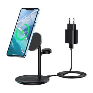 Indukční nabíjecí stanice Choetech 3v1 iPhone 12/13/14, AirPods Pro, Apple Watch černá (T585-F)