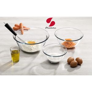 Pasabahce Gourmet Schüssel Set 4-teilig, Glas Schüsseln für die Küche, Rührschüssel, Salatschüssel, Servierschüssel, stapelbar Arda Türkmen 259035