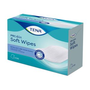 Tena, Soft Wipe, Chusteczki oczyszczające, suche, 135 sztuk