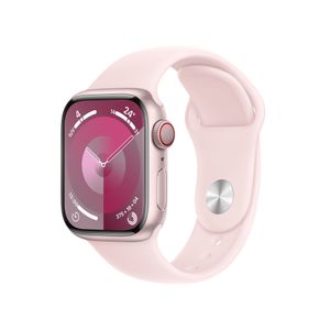 Apple Watch Series 9 Aluminium Rosé Rosé 41 mm ML 150-200 mm Umfang Hellrosa GPS + Cellular