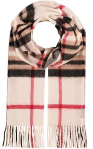 FRAAS Schal Pure Cashmere Scarf with FRAAS Plaid Cream-White weiß mehrfarbig