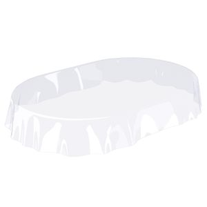 Tischdecke Klara Transparent Transparent Robust Wasserabweisend Oval Breite 140 cm Länge 180 cm