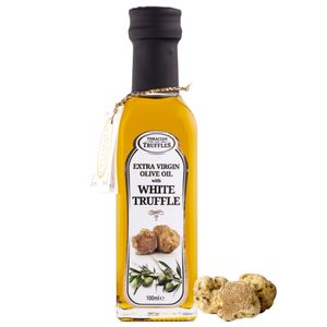 Trüffelöl Weißes | White truffle olive oil | Gourmet Food Seasoning Marinaden, Ideal zum Kochen, Servieren, Salaten, Risotto, Pasta, Pizza 100ml