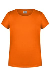 T-Shirt für Mädchen in klassischer Form orange, Gr. M