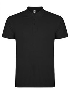 Herren Star Poloshirt, Piqué - Farbe: Black 02 - Größe: L