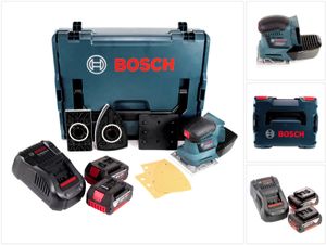Bosch GSS 18V-10 Akku Schwingschleifer 18V + 2x Akku 5,0Ah + Ladegerät + L-Boxx