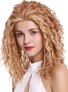 WIG ME UP Perücke Echthaar lang Locken Lace-Front Kupfer Blond Mix UR-016-HH-LF-30/27/613