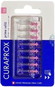 3x Curaprox Interdentalbürsten CPS 08 pink - Prime refill ( 0,8mm - 3,2 mm)  - 3x 8 Stück