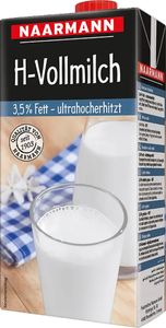 Naarmann H Mlieko 3,5 tuku plnotučné mlieko ultra ohrievané 1000ml