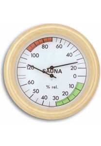 TFA - Analoges Sauna-Thermo-Hygrometer mit Holzrahmen 40.1006 - natur