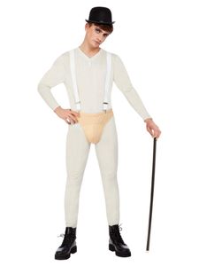 Herren Kostüm Kult Weiß Body Halloween Karneval Fasching Gr. M