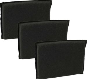 vhbw 3x Aktivkohlefilter kompatibel mit Vorwerk Tiger VT-300 Staubsauger - Filterset Schwarz
