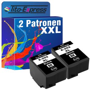 Tito-Express 2er Set ersetzt Epson 202 XL 202XL Black für Expression Premium XP-6100 XP-6000 XP-6105 XP-6001 XP-6005