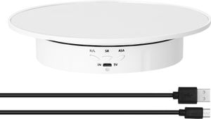 360 Grad elektrisch drehbarer Drehteller-Displayständer für Videofotografie-Requisiten, Geschwindigkeit einstellbarer Display-Drehteller