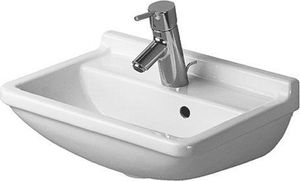 Duravit Handwaschbecken STARCK 3 mit Überlauf, Hahnlochbank, 450 x 320 mm, 1 Hahnloch weiß