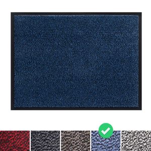 Fußmatte Schmutzfangmatte 90x120 cm, Farbe: Blau, Türmatte Fußabtreter Türvorleger