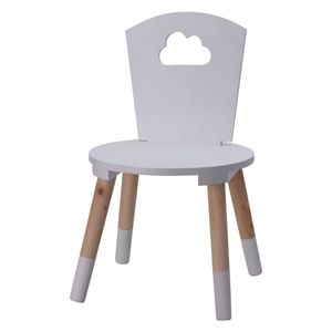 Detská stolička H&S Collection 32x32x50 cm biela