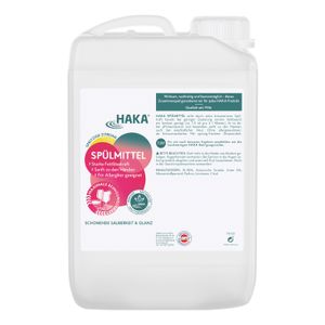 HAKA Spülmittel Zitrone 3l sanftes Handspülmittel, für Allergiker geeignet