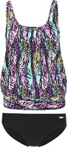 LASCANA Oversize-Tankini schwarz-bedruckt Größe 54 LASCANA Oversize-Tankini schwarz-bedruckt Größe 54