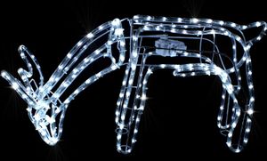 Grasendes LED Rentier mit motorgesteuertem Kopf 216 LEDs Funkel Effekt ❗️Energieeffizient 0,015KW/h❗️