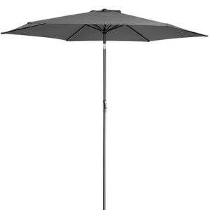 KINGSLEEVE® Sonnenschirm 300cm UV Schutz 80+ Abdeckung Kurbel Knickbar Alu Rund Balkon Terrasse Garten Balkonschirm Kurbelschirm Marktschirm Anthrazit