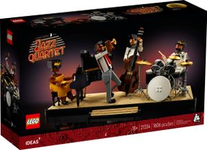 LEGO Ideas Jazz-Quartett, Set für Erwachsene, Geschenk für Musikliebhaber mit Band Figuren und Klavier, Kontrabass, Trompete & Schlagzeug 21334