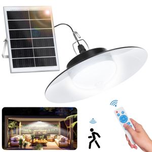 LED Solarleuchte Hängeleuchte Solarlampen für Außen Innen Bewegungsmelder LED Solar Pendelleuchte Solar Hängelampen für Pavillons Garage Lagerräume