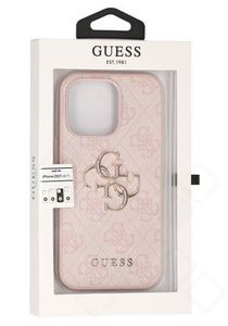 Guess Obal / kryt na Apple iPhone 13 PRO růžový - Guess Big 4G Metal Logo Case