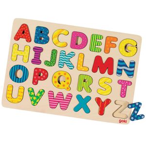 Puzzle aus Holz ABC Alphabetpuzzle 26 Teile von goki