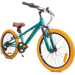 Detský bicykel pre chlapcov 20 palcový bicykel s 6-rýchlostnými prevodmi Shimano SHOX MTB Verdant Rowan