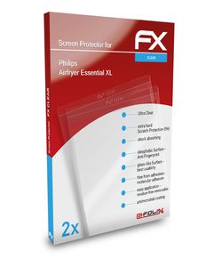atFoliX FX-Clear 2x Schutzfolie kompatibel mit Philips Airfryer Essential XL Displayschutzfolie