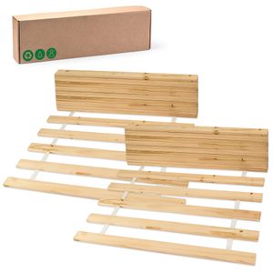 Lamelový rošt 140x200cm - Rolovací rošt 20 drevených lamiel jedľové drevo Rolovací rošt ( 70x200cm sada 2 ) posteľ pre dospelých a deti nenastaviteľná