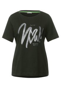 Street One T-Shirt mit Wordingprint, full olive