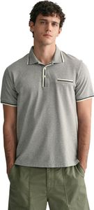 Gant 2-col Tipping Pique Kurzarm-poloshirt Grau M Mann Grau M