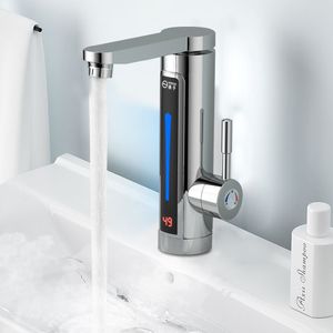 Elektrisch Badarmatur Wasserhahn Bad  Warmwasserbereiter    sofort Warmwasserhahn Temperaturanzeige 360 ° drehbarer Armatur  Bad Küche Waschbecken